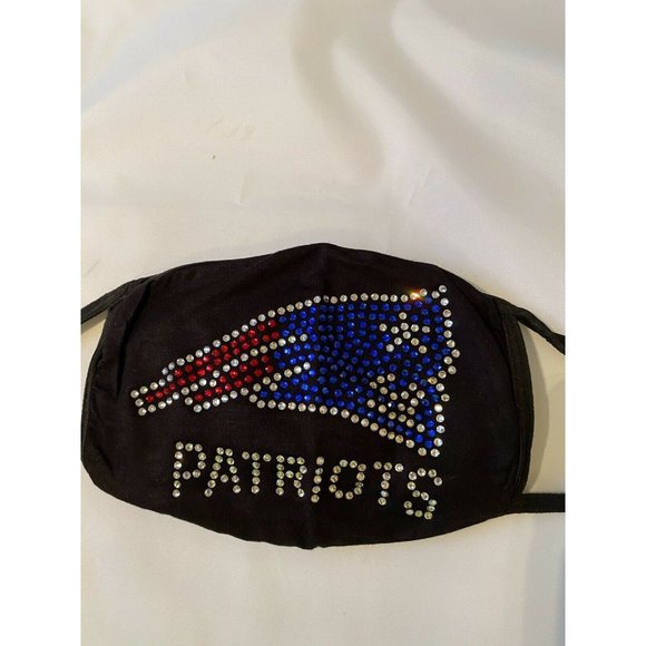 New England Patriots Rhinestone Bling Face Mask - Picture 3 of 10